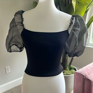 Zara size medium black blouse